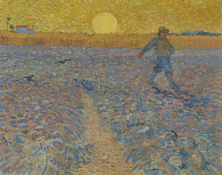 Vincent van Gogh, De zaaier The sower circa 17-28 juni 1888