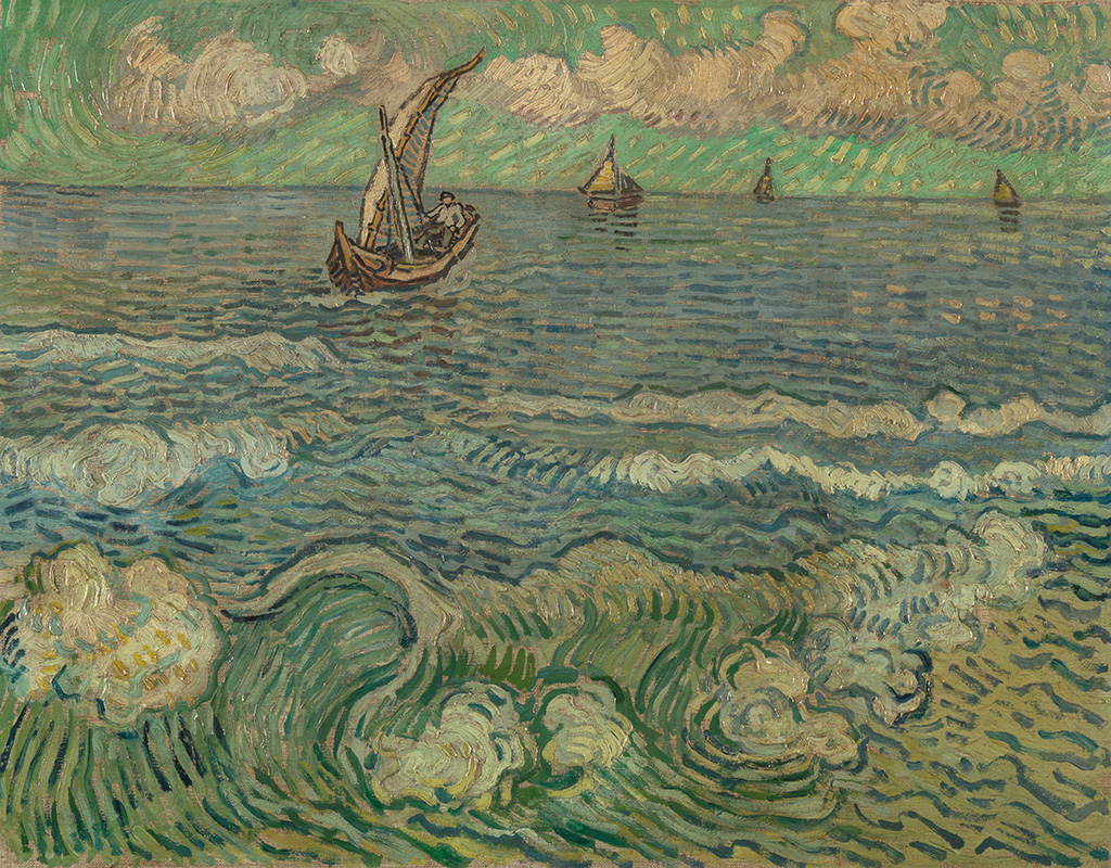 Zeegezicht te Saintes-Maries-de-la-Mer, het vervalste schilderij