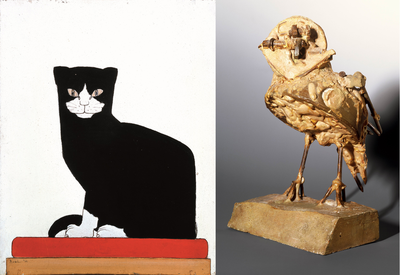 Pablo Picasso, Petite chouette, 1951 – 1953 en Bart van der Leck, De kat, 1914