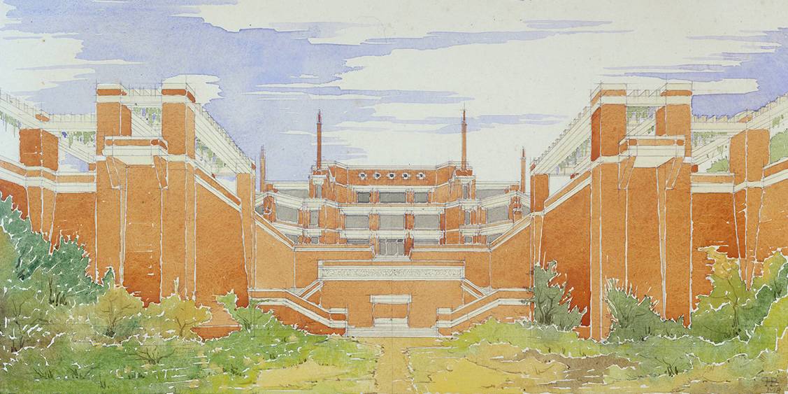 H.P. Berlage, ontwerp voor Museum Hoenderloo, 1918