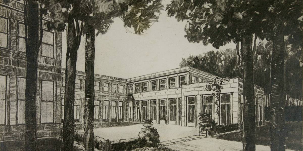 Peter Behrens, Ontwerptekening voor landhuis Ellenwoude te Wassenaar, 1911
