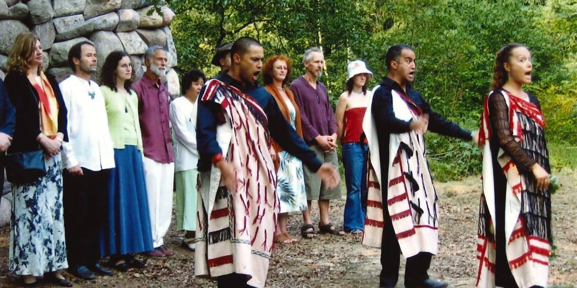 Opening 'Echo van de Veluwe' Chris Booth met Maori ceremonie, 2005