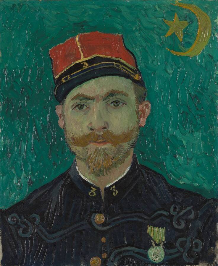 De minnaar (portret van Luitenant Milliet), september-oktober 1888, door Vincent van Gogh