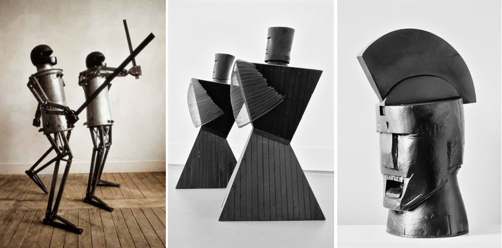 Axel van der Kraan, drie kunstwerken uit de tentoonstelling Wapengekletter