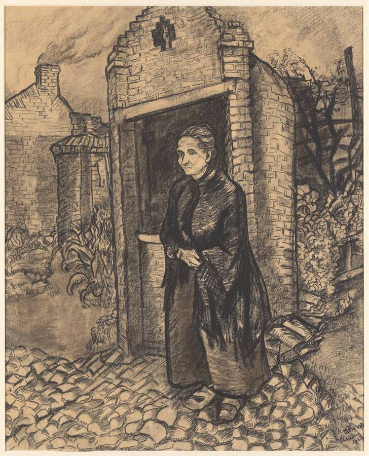 Kunstwerk van Charley Toorop, Mijnwerkersvrouw uit de Borinage